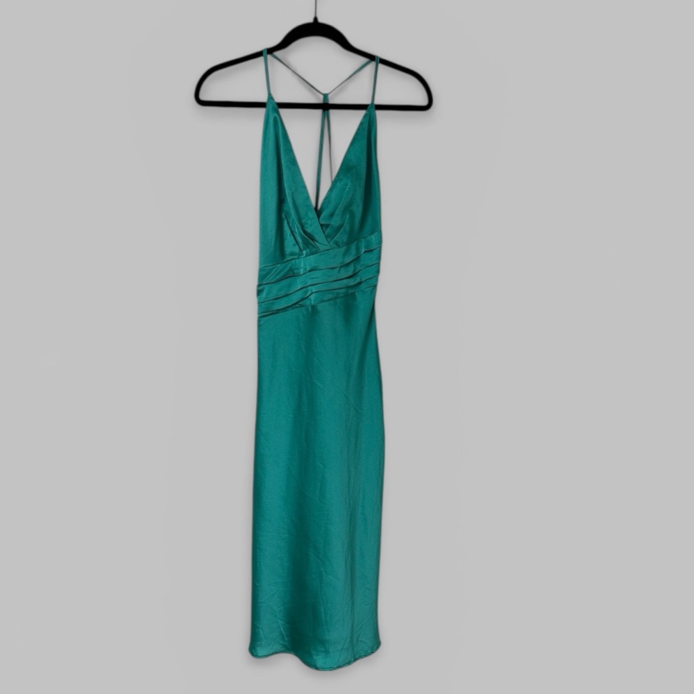 Showpo. Turquoise Halter V-Neck Maxi Dress